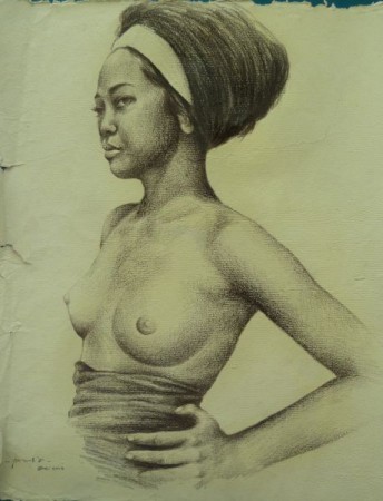 Faizal - Balinese Lady III
 48 x 37 cm
 pencil drawing on paper